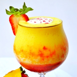 Pineapple Upside Down Cake Daiquiri - Recipe photo by slimpickinskitchen