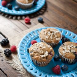 Very Berry Whole Wheat Muffins - Recipe photo by simple craves and olive oil