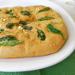 Spinach Parmesan Focaccia - Recipe photo by Healthiersteps