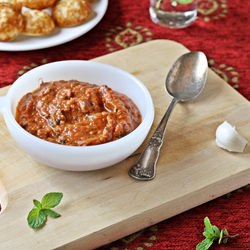 Tomato, Mint and garlic chutney - Recipe photo by VVK