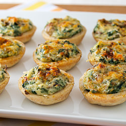 Crab, Spinach & Mushroom Tarts - Recipe photo by EvilShenanigans