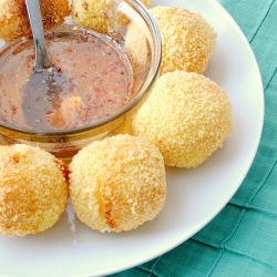 Fried Goat Cheese With Spicy Honey - Recipe photo by healthful.glutenfree