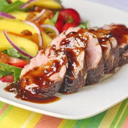 Rum and Spice Glazed Pork - Recipe photo by Rock Recipes
