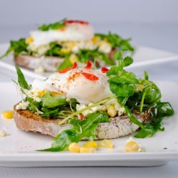 Feta Cheese, Arugula and Poached Egg - Recipe photo by Suzanneper