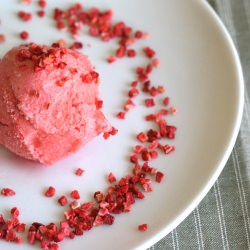 Strawberry Sorbet - Recipe photo by Linebinevaskemaskine