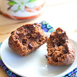 Double Chocolate Chobani Muffins - Recipe photo by dinnersdishesanddesserts