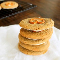 Pretzel PB Cookies - Recipe photo by bakerita