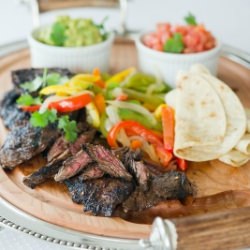 Fajitas with Grilled Steak - Recipe photo by cristinaferrarecooks