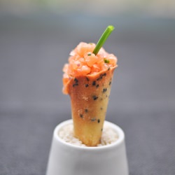 Salmon Tartare Cornets - Recipe photo by Trissalicious