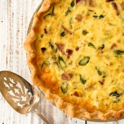 White Corn Asparagus Ham Quiche - Recipe photo by kumquat