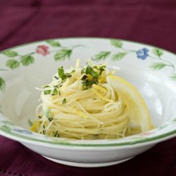 Angel Hair with Lemon & Olive Oil - Recipe photo by cristinaferrarecooks