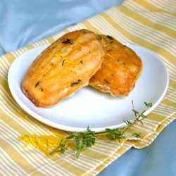 Lemon Thyme Glazed Madeleines - Recipe photo by Jesicakes