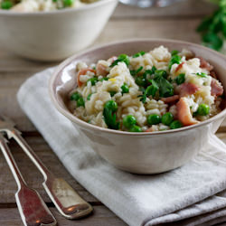 Risotto with Peas & Bacon - Recipe photo by Simply Delicious