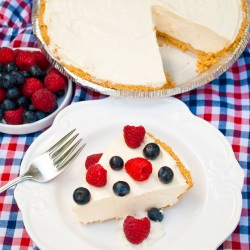 Raspberry Cheesecake Yogurt Pie - Recipe photo by slimpickinskitchen