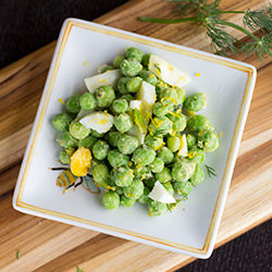 Fresh Pea Salad with Creme Fraiche - Recipe photo by thetomatotart
