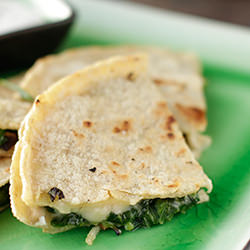 Smoked Goat Cheddar Quesadillas - Recipe photo by thetomatotart
