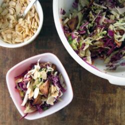 miso slaw with tofu - Recipe photo by kickpleat