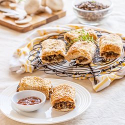 Mushroom & Lentil Rolls - Recipe photo by delicieux