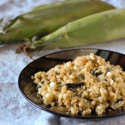 Roasted Chile & Corn Quinoa - Recipe photo by scratch to plate
