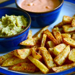 Home-baked Chips and Guacamole - Recipe photo by sneakylemon
