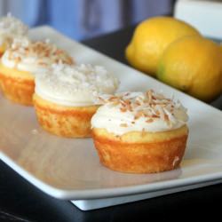 Lemon-Curd Coconut Cupcakes - Recipe photo by Amy@TheKitchenisCalling