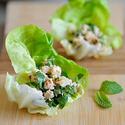 Larb Lettuce Cups - Recipe photo by rachelcooksthai