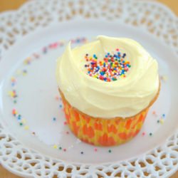 French Buttercream White Cupcakes - Recipe photo by FifteenSpatulas