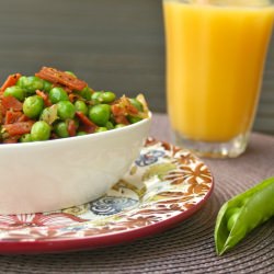 Fresh Peas and Vegan Bacon - Recipe photo by May I have that recipe