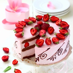 Strawberries & Mascarpone Cake - Recipe photo by Eva Toneva