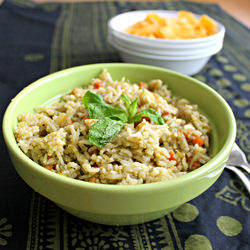 Green rice - Recipe photo by Anu