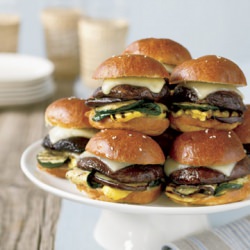 Mini Portobello Burgers - Recipe photo by countryliving