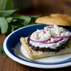 Greek Portabello Sandwich - Recipe photo by acouplecooks