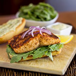 Spicy, Cajun Salmon Sandwich - Recipe photo by thecozyapron