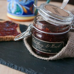 Strawberry Basil Jam - Recipe photo by zpinfold