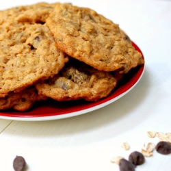 PB Oatmeal Choc Chip Cookies - Recipe photo by evabakes
