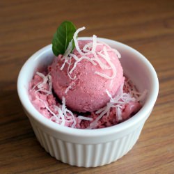 Strawberry Coconut Mojito Sorbet - Recipe photo by chompingboard