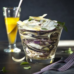 Shaved Eggplant Salad - Recipe photo by SaltedandStyled