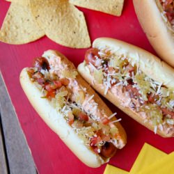 New Mexico Green Chili Hot Dogs - Recipe photo by KristinaVanni