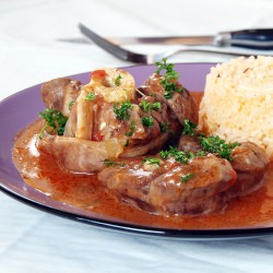 Osso Bucco served with Saffron Rice - Recipe photo by rsmacaalay