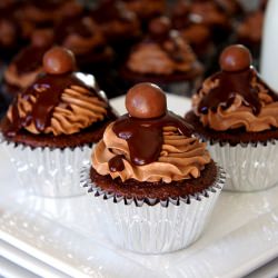 Chocolate Malt Cupcakes - Recipe photo by IWashYouDry
