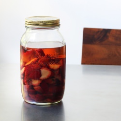 Strawberry Infused Bourbon - Recipe photo by Kitchen Konfidence