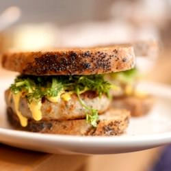 chervil mayo chicken burgers - Recipe photo by theindolentcook