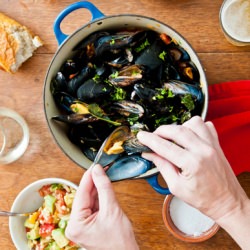 Mussels with Chorizo & Kale - Recipe photo by fforfood