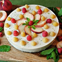 White Peach Raw Vegan Cheesecake - Recipe photo by J1083