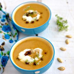 Roasted Pumpkin Soup - Recipe photo by foodiebychance
