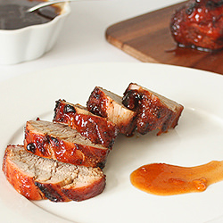 BBQ Apricot Glazed Pork Tenderloin - Recipe photo by kitchen_trials