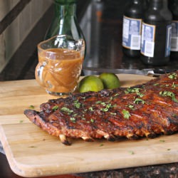 Tropical Pineapple & Honey BBQ Ribs - Recipe photo by snappygourmet