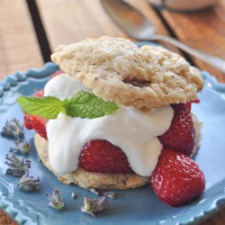 Lavender Strawberry Shortcake - Recipe photo by fancyfoodfancy