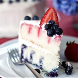 Patriotic Poke Cake - Recipe photo by tideandthyme