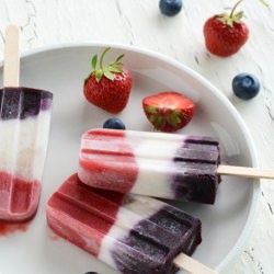 Double Berry-Coconut Pops - Recipe photo by AnEdibleMosaic